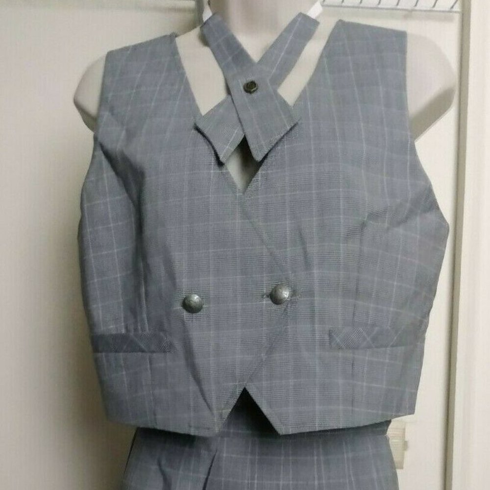NWOT Glen Plaid Japanese Vest Skirt Set SZ S